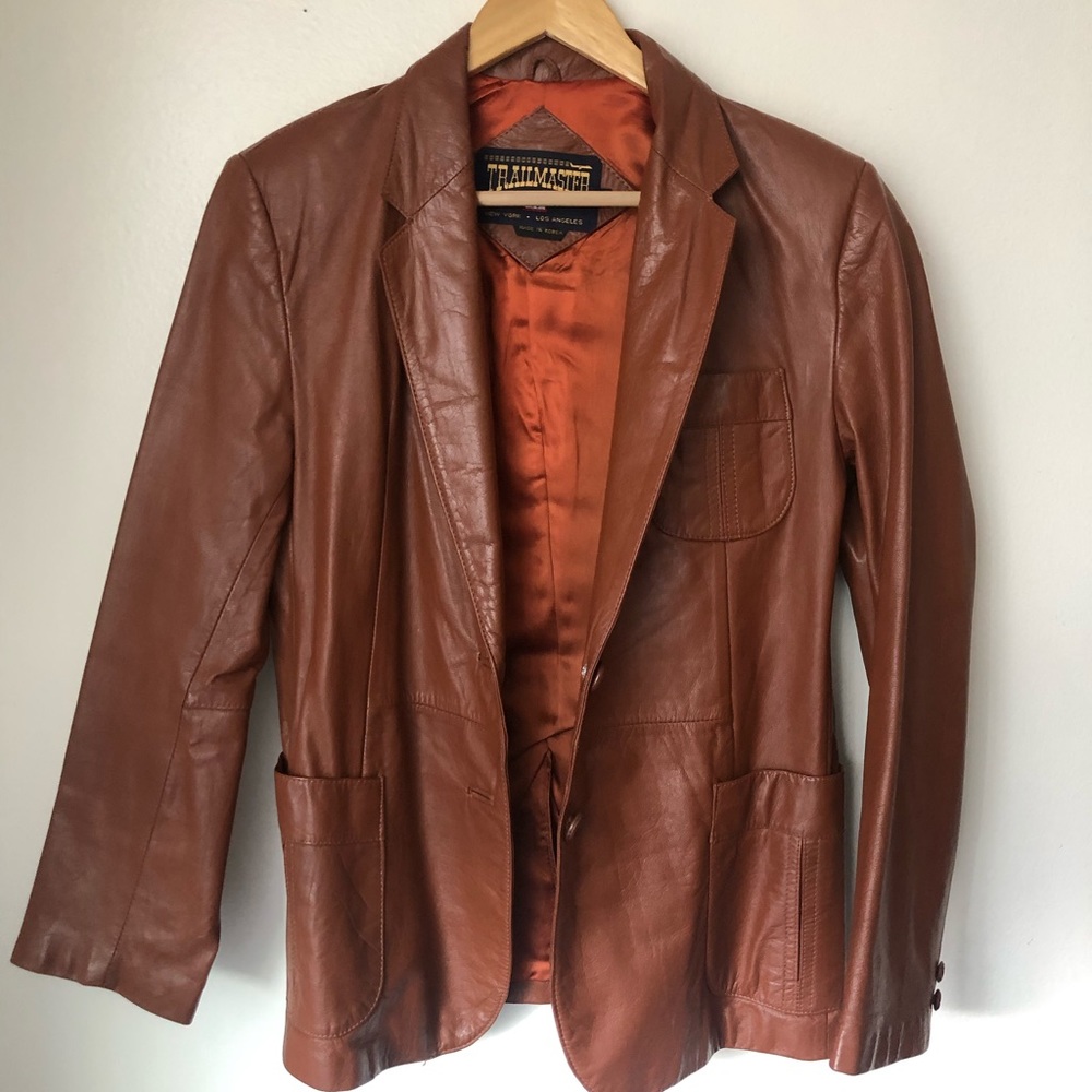 🌷Trail Master- Women’s Leather Blazer- Size 14
